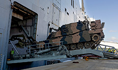 Canberra class Amphibious Assault Ship, HMAS Adelaide, M1A2 SEPv3 Abrams, M1150 Assault Breacher, Boxer Block II Combat Reconnaissance Vehicle